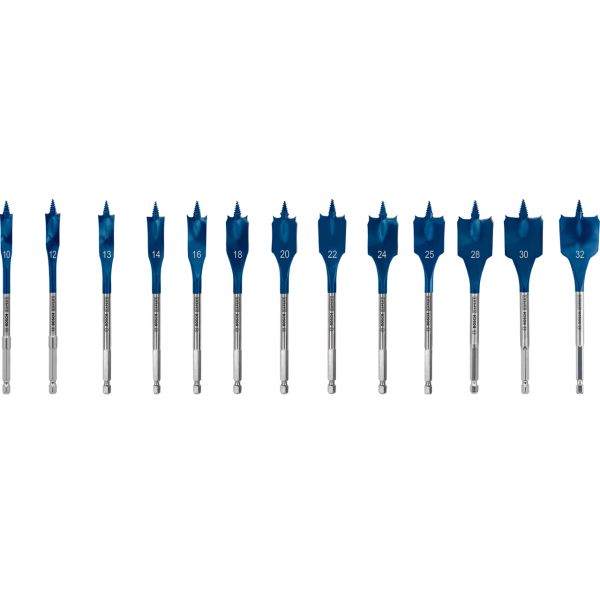 Набір свердел перових Bosch Expert SelfCut Speed 10-32 мм, 13 шт (2608900336)