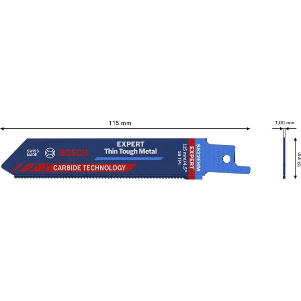 Пиляльне полотно Bosch Expert S522EHM, 115 мм (2608900359)