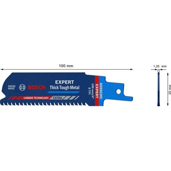 Пиляльне полотно Bosch Expert Thick Tough Metal S555CHC, 100 мм (2608900364)