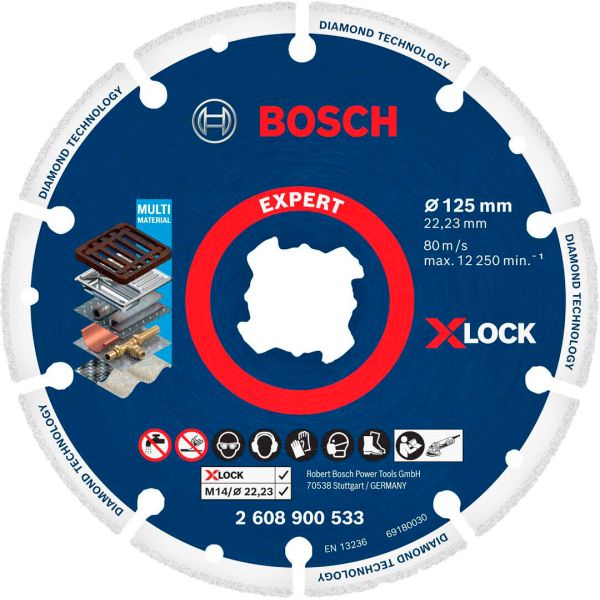 Алмазний круг по металу Bosch X-LOCK Expert Diamond Metal Wheel, 125x22,23 мм (2608900533)