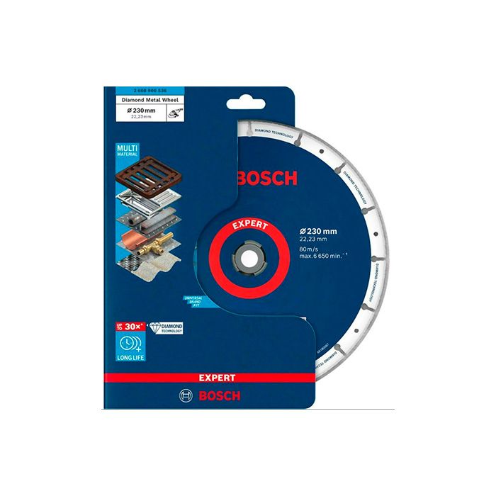 Диск алмазний сегментований по металу Bosch EXPERT Diamond Metal Wheel 230x22.23 мм (2608900536)