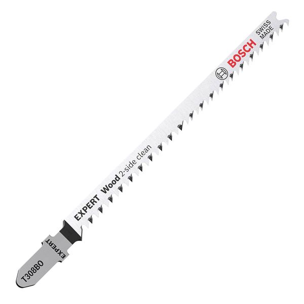 Пиляльне полотно для лобзика Bosch T 308 BO Expert Wood 2-Side Clean, 2.2х117 мм, 5 шт (2608900555)