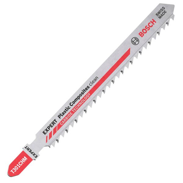 Пиляльне полотно Bosch Expert Plastic Composites Clean T301CHM по твердим композитам і ДПК, 3.3x117 мм, 3 шт (2608900566)