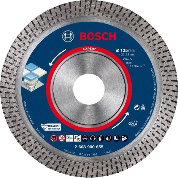 Алмазний диск відрізний Bosch Expert HardCeramic 125x1.4x22.23 мм (2608900655)