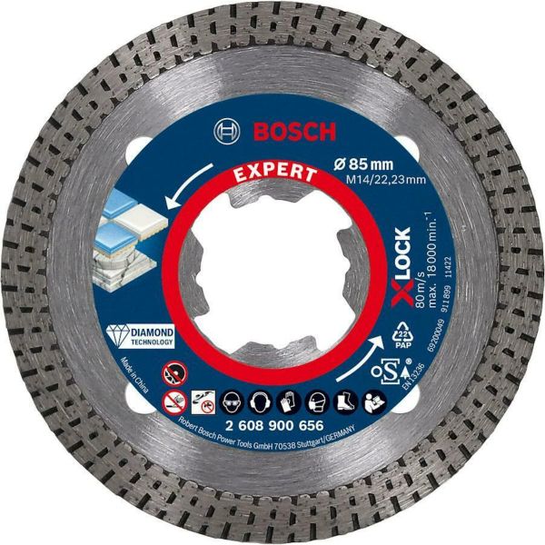 Алмазний диск Bosch Expert HardCeramic X-Lock 85x1.6x22.23 мм (2608900656)