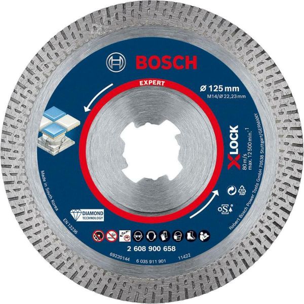 Алмазний диск відрізний Bosch Expert HardCeramic X-Lock 125x1.4x22.23 мм (2608900658)