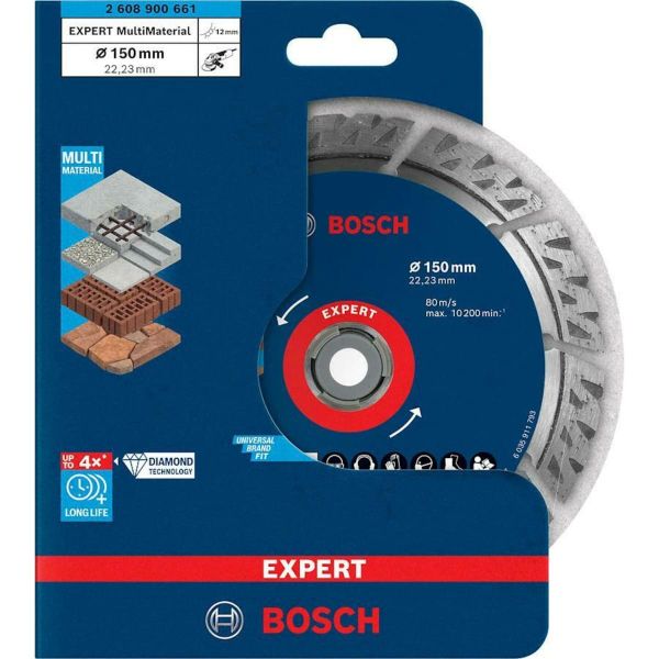 Алмазний відрізний диск Bosch Expert MultiMaterial, 150x2.4х22.23 мм (2608900661)