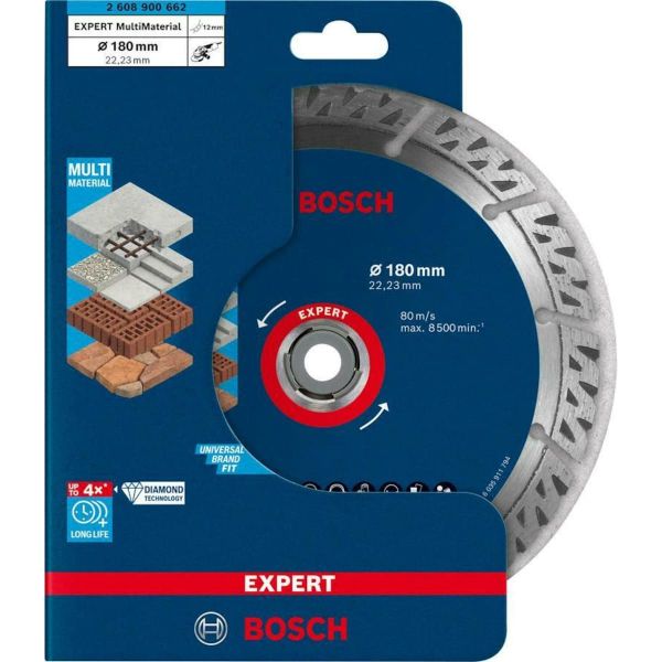 Алмазний відрізний диск Bosch Expert MultiMaterial, 180x2.4х22.23 мм (2608900662)