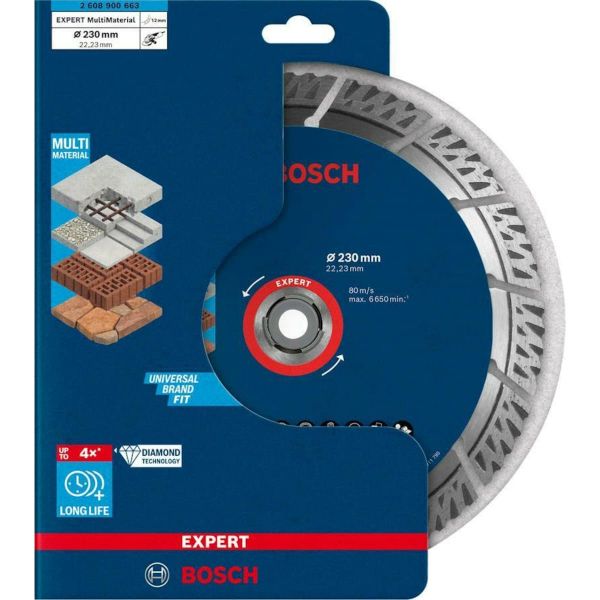 Алмазний відрізний диск Bosch Expert MultiMaterial, 230x2.4х22.23 мм (2608900663)