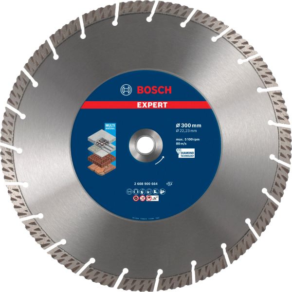 Алмазний відрізний диск Bosch Expert MultiMaterial, 300x2.8х22.23 мм (2608900664)