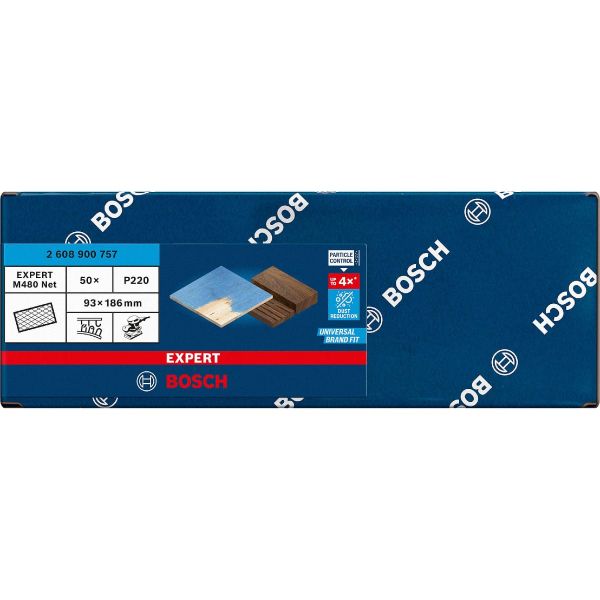 Шліфлист Bosch Expert M480 93x186 мм, G 220, 50 шт (2608900757)