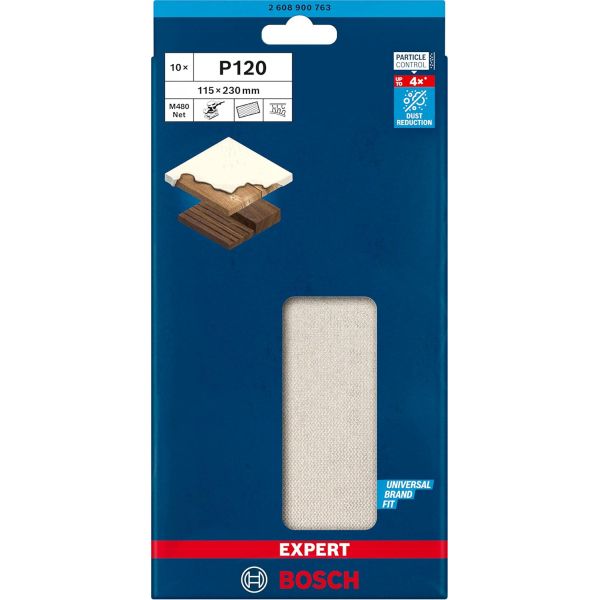 Шліфувальна сітка Bosch Expert M480 Net 115х230 мм P120, 10 шт (2608900763)