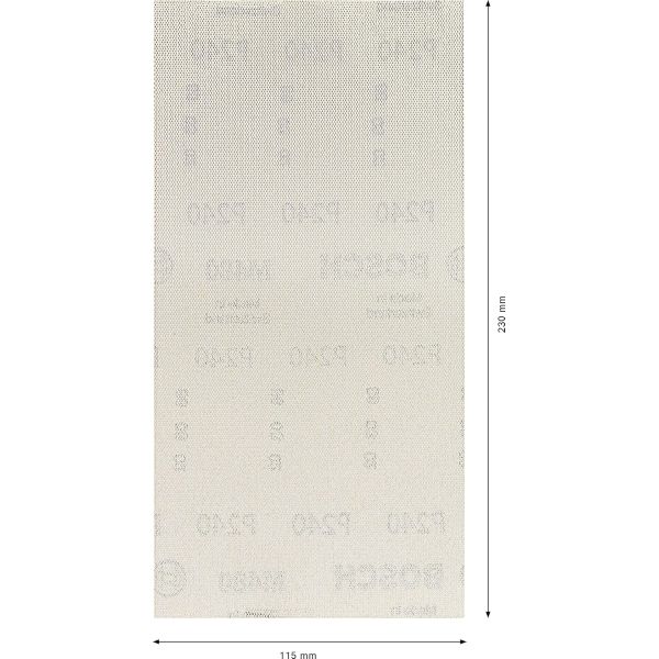 Шліфувальна сітка Bosch Expert M480 Net 115х230 мм P240, 10 шт (2608900767)