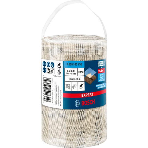 Рулон шліфувальної сітки Bosch Expert M480 115 мм 5 м G400 (2608900793)