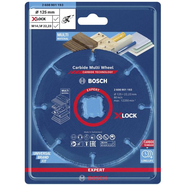 Круг відрізний Bosch Expert Carbide Multi Wheel X-Lock 125x22.23 мм (2608901193)