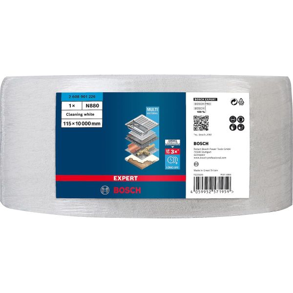 Нетканий шліфрулон Bosch EXPERT N880 115 мм 10 м Cleaning (2608901226)