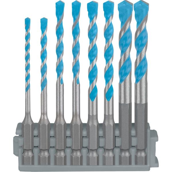 Набір свердел спіральних Bosch Expert HEX-9 MultiConstruction Pick and Click, 3-8 мм, 8 шт (2608901455)