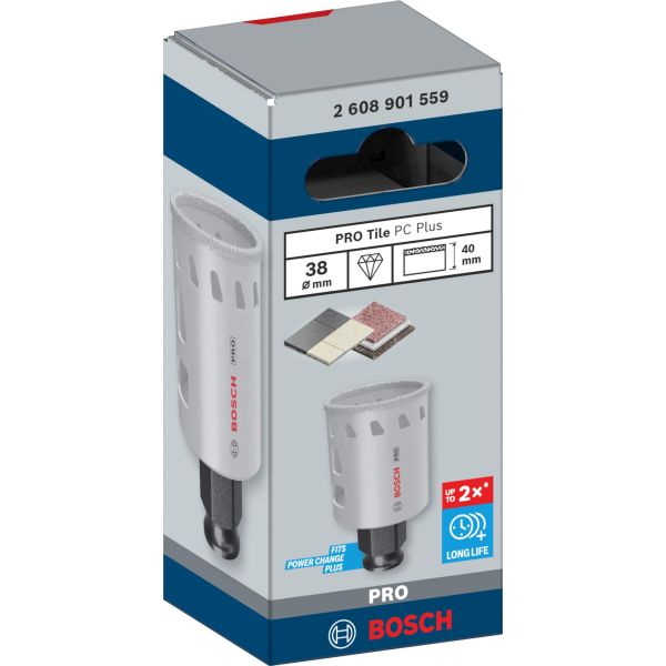 Коронка Bosch PRO Tile PC Plus, 38 мм, HS (2608901559)