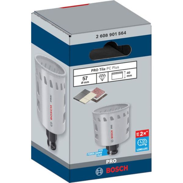 Коронка Bosch PRO Tile PC Plus, 57 мм, HS (2608901564)