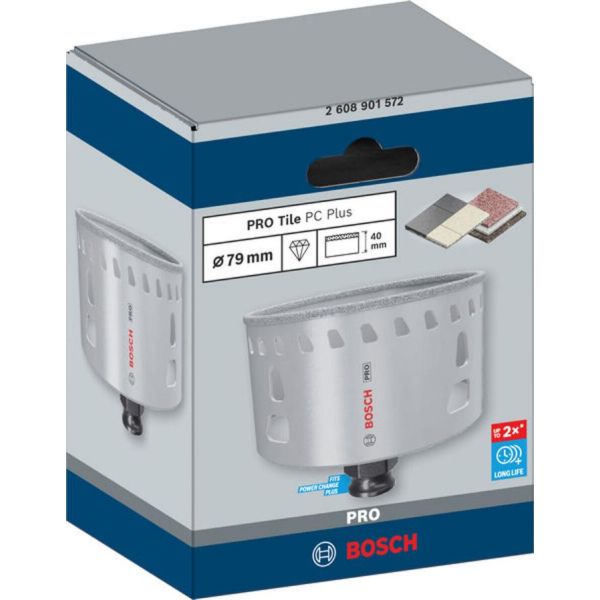 Коронка Bosch PRO Tile PC Plus, 79 мм, HS (2608901572)