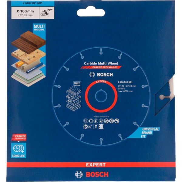 Круг відрізний Bosch Expert Carbide Multi Wheel 180x22.23 мм (2608901681)