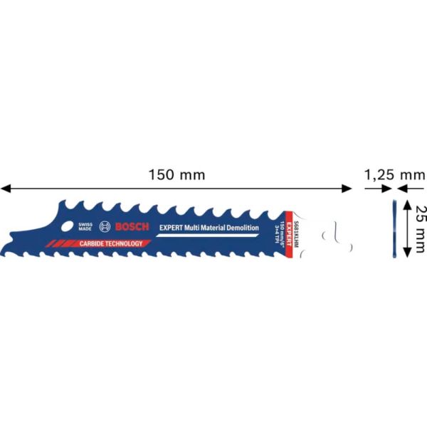 Пиляльне полотно Bosch Expert Multi Material Demolition S681KLHM Blade, 1 шт (2608901704)