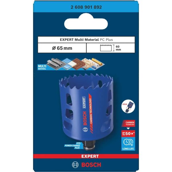 Коронка Bosch Expert Multi Material Power Change Plus Hole Saw 65х60 мм (2608901892)