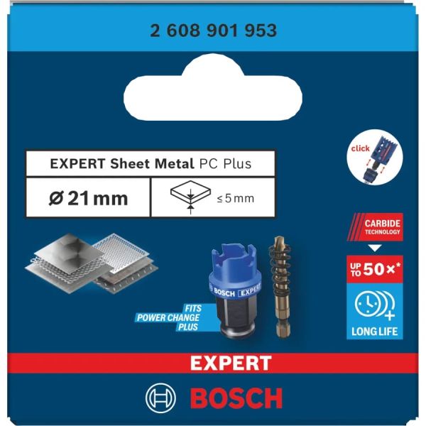 Коронка для листового металу Bosch Expert Sheet Metal PC Plus 21х5 мм (2608901953)