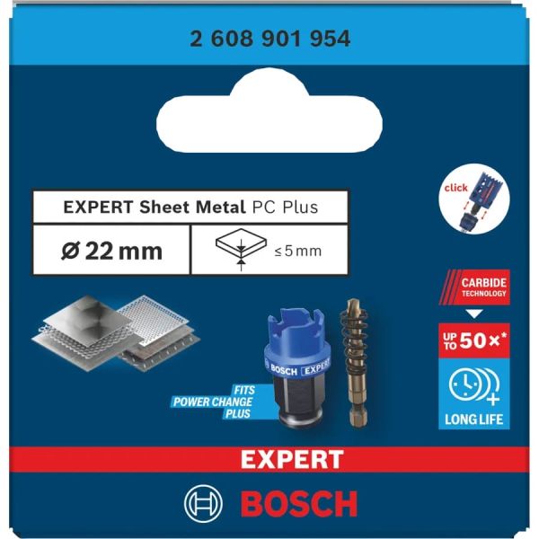 Коронка для листового металу Bosch Expert Sheet Metal PC Plus 22х5 мм (2608901954)