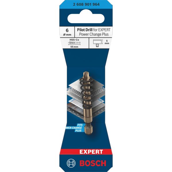 Центрувальне свердло Bosch Expert Power Change Plus HSS-Co 6x5х55 мм (2608901964)