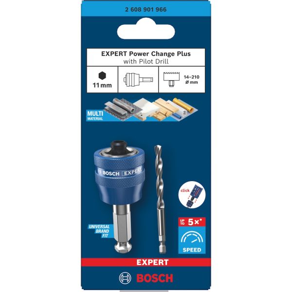 Адаптер Bosch Expert Power Change Plus HEX 11 мм зі свердлом HSS-G 7.15x60x105 мм (2608901966)