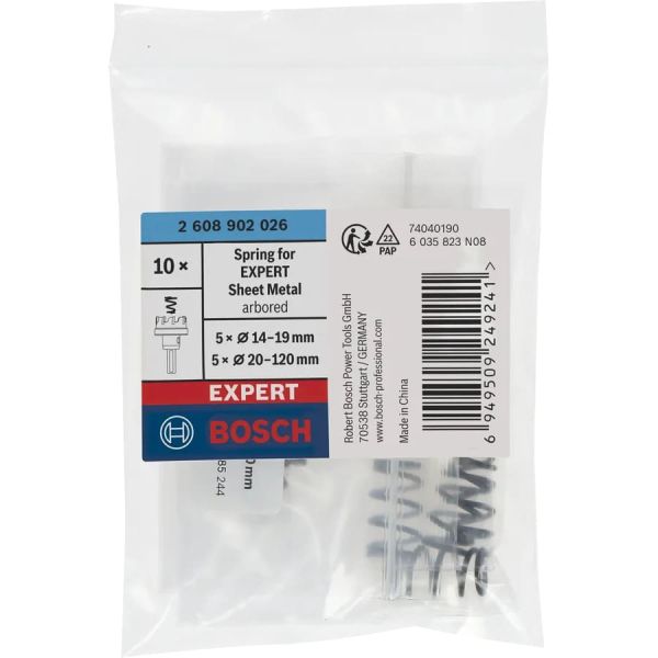 Пружина для коронки Bosch Expert Sheet Metal 14-19 мм, 20-120 мм, 10 шт (2608902026)