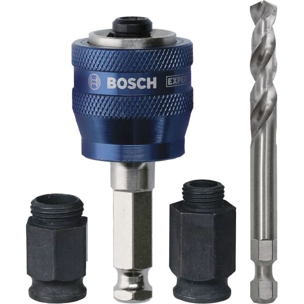 Перехідник для коронок Bosch Expert Power Change Plus 11 мм, свердло HSS-G 7.15х85 мм, 2 гайки перехідника (2608902039)