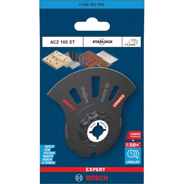 Сегментоване пиляльне полотно Bosch Expert ACZ 105 ET Multi Material, 80x30 мм (2608902059)
