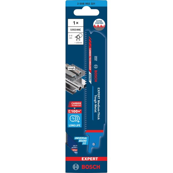 Пиляльне полотно Bosch Expert Medium-Thick Tough Metal S955HHC, 150 мм (2608902321)