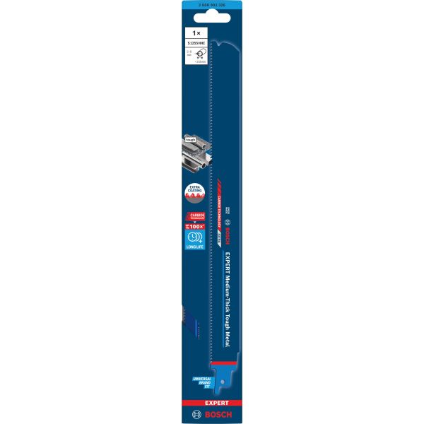 Пиляльне полотно Bosch Expert Medium-Thick Tough Metal S1255HHC, 300 мм (2608902326)