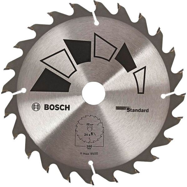 Пиляльний диск Bosch Standard GT WO H 160?2,2?20 мм, 24 зуба (2609256810)