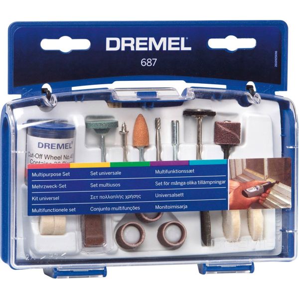 Набір насадок Dremel багатофункціональний, 52 шт (687) (26150687JA)