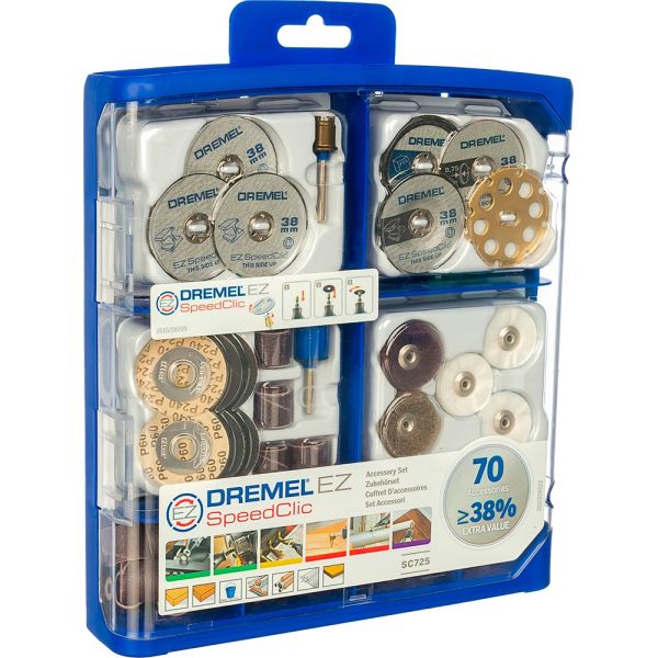 Набір багатофункціональних насадок Dremel 70 шт (SC725) (2615E725JA)