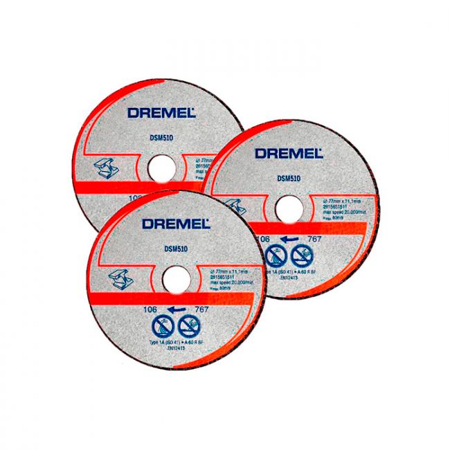 Відрізний диск по металу та пластику Dremel DSM510, 3 шт (2615S510JB)