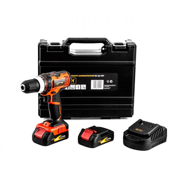 Акумуляторний дриль-шурупокрут GTM DS18/40P (2690)