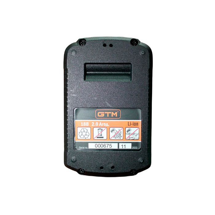 Акумулятор Li-Ion GTM B18V/2Аh 18 В 2 А*год для шурупокрута (2700)