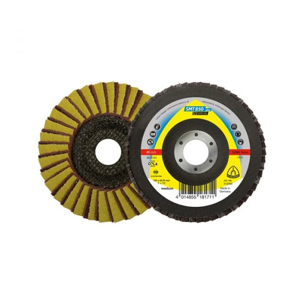Нетканый лепестковый шлифовальный круг Klingspor SMT850 VSC 60 CO125X22,23 (312559)
