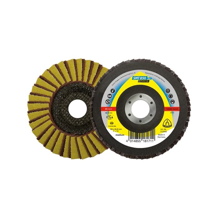Нетканый лепестковый шлифовальный круг Klingspor SMT850 VSC 80 ME125X22,23 (312560)