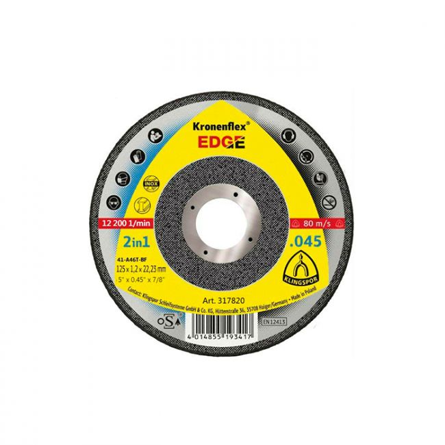 Отрезной круг Kronenflex Klingspor SPECIAL EDGE 125X1,2X22,23/DOSE (317820)