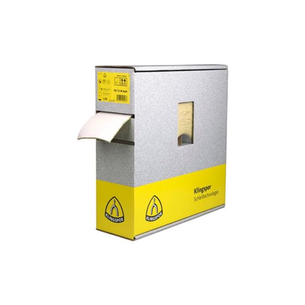 Шлифовальный рулон на тканевой основе Klingspor PS73BWF P400 115X25000/140PERF (321760)