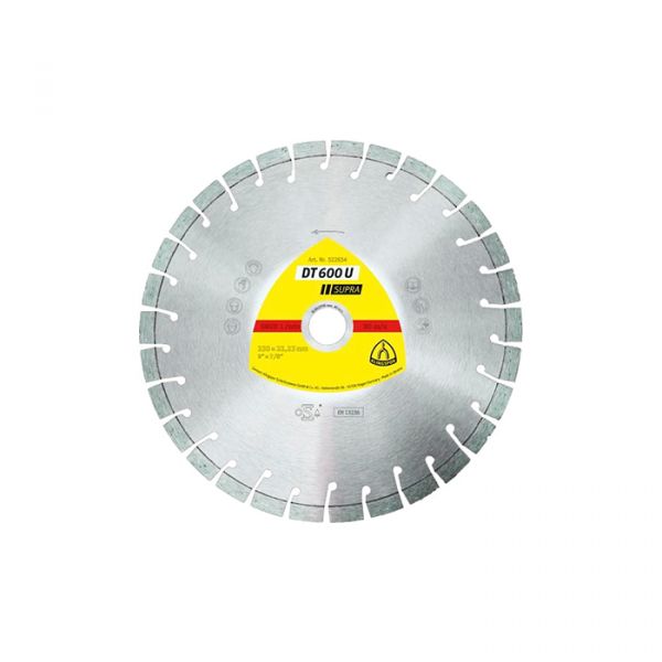 Алмазный отрезной круг Klingspor SUPRA DT600U 230X2,6X22,23/30K/9 (322634)