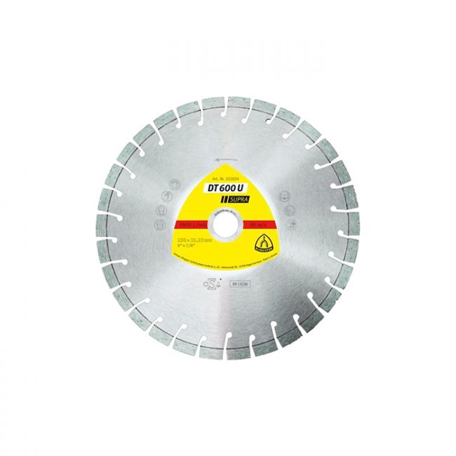 Диск алмазний сегментований Klingspor DT 600 U Supra 230x2,6x22,23мм 1шт (322634)