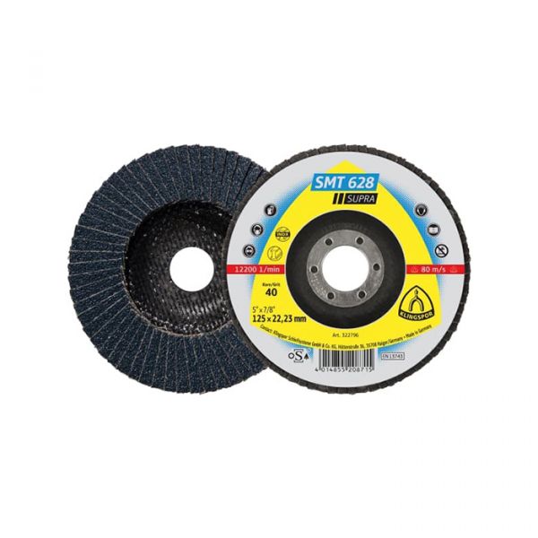 Круг лепестковый торцевой (КЛТ) Klingspor SMT628 CS461X P40 125X22,23 (322796)