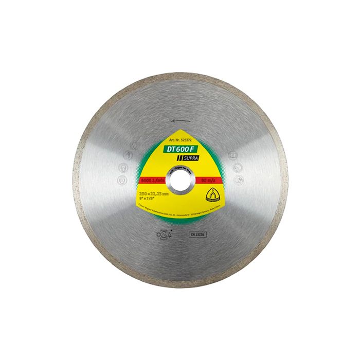Алмазный отрезной круг Klingspor SUPRA DT600F 230X1,9X22,23/GR/7 (325372)